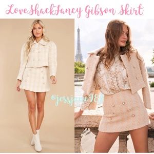 NWOT LoveShackFancy Gibson Skirt Cream